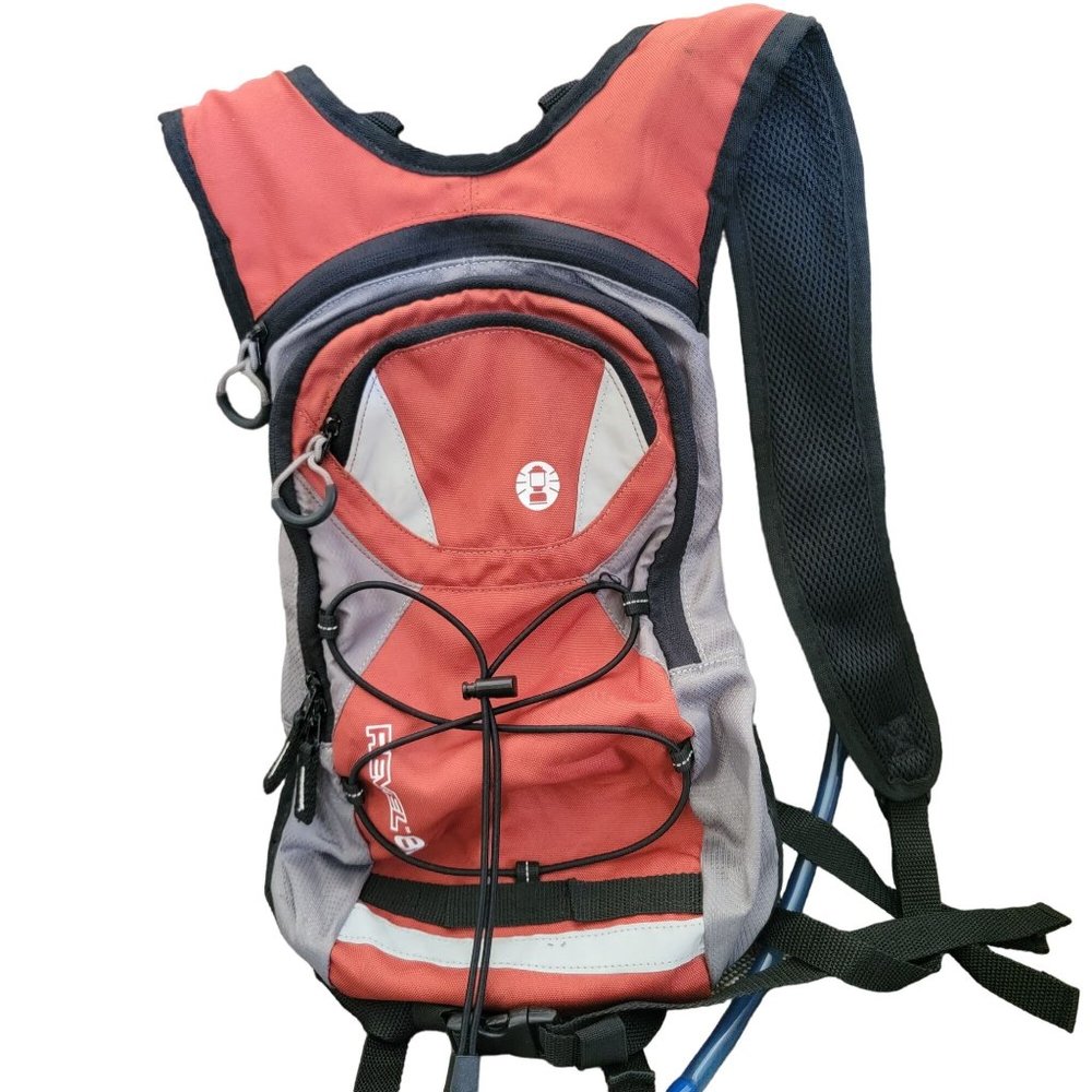 Coleman Revel 8L Hydration Backpack 2L Bladder Red Black Hiking Outdoors Pack